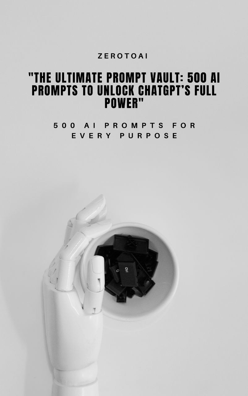 > The Ultimate Prompt Vault – 500 AI Prompts to Unlock ChatGPT’s Full Power