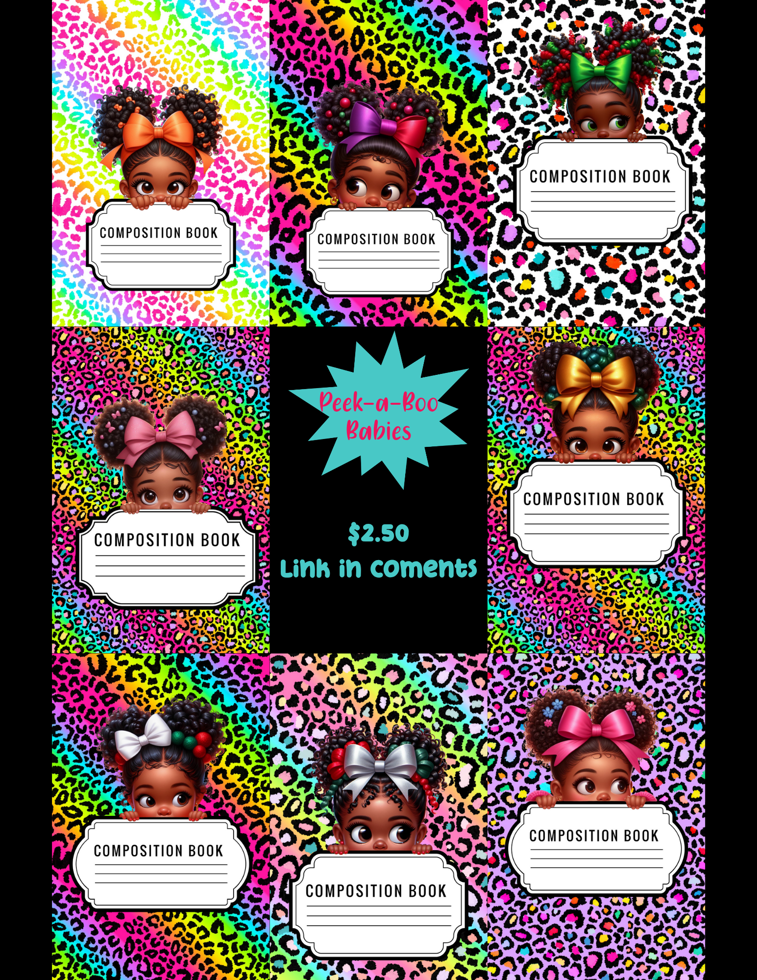 Colorful Kids Composition Notebook Covers - Payhip
