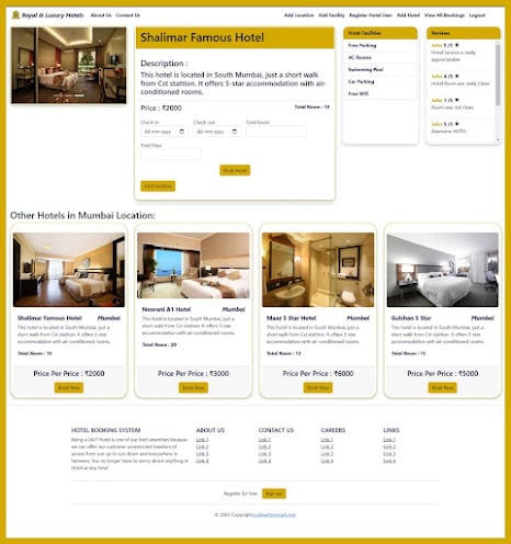 hotel management system springboot reactjs homepage