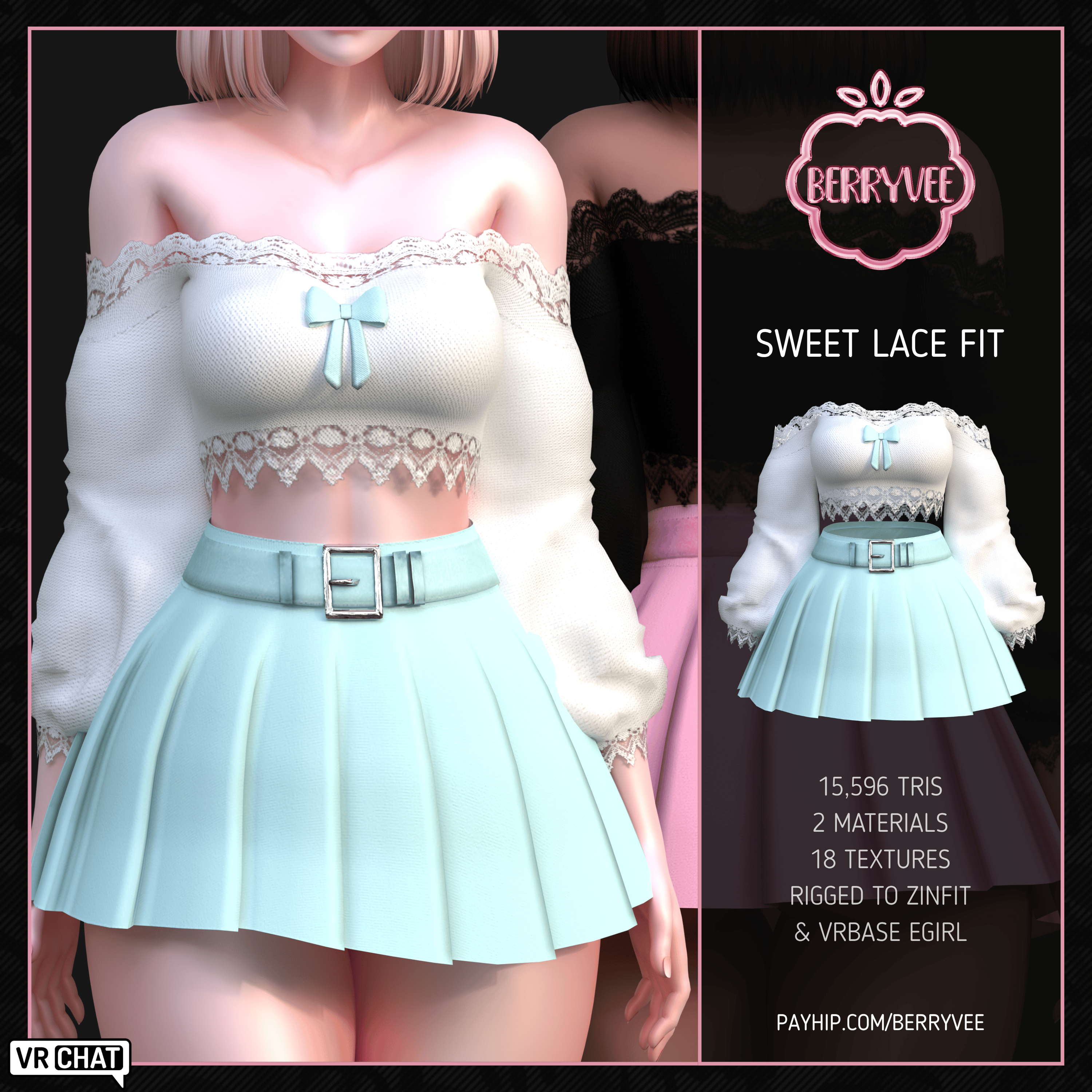MARIE UNDIES (3-pck) | RIGGED | VRCHAT ASSET [FREE IN SERVER] - Payhip