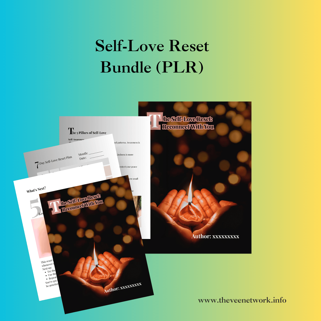 Mockup of self love  reset plr bundle