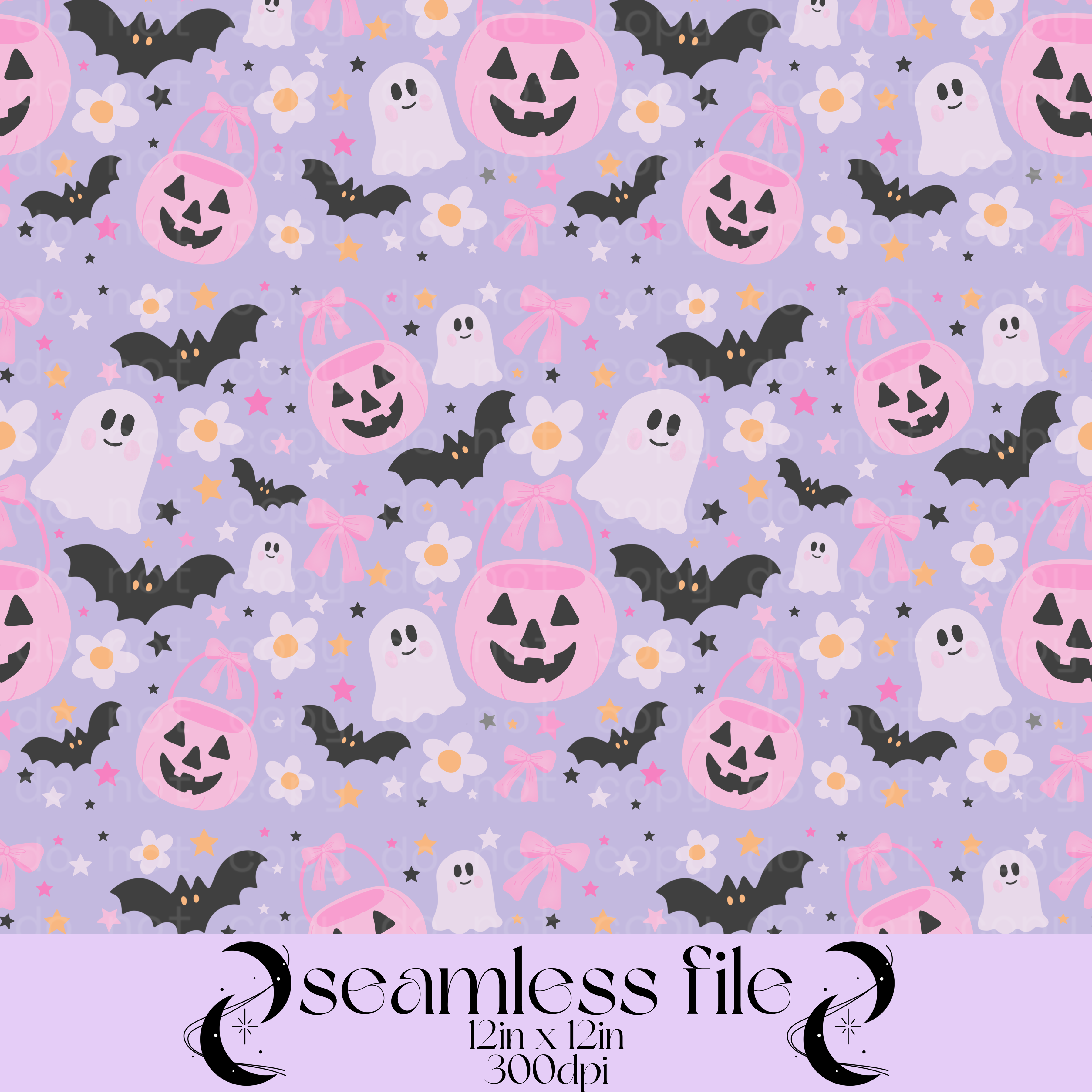 Oops Cute Pumpkin Bucket Seamless Pattern - Payhip