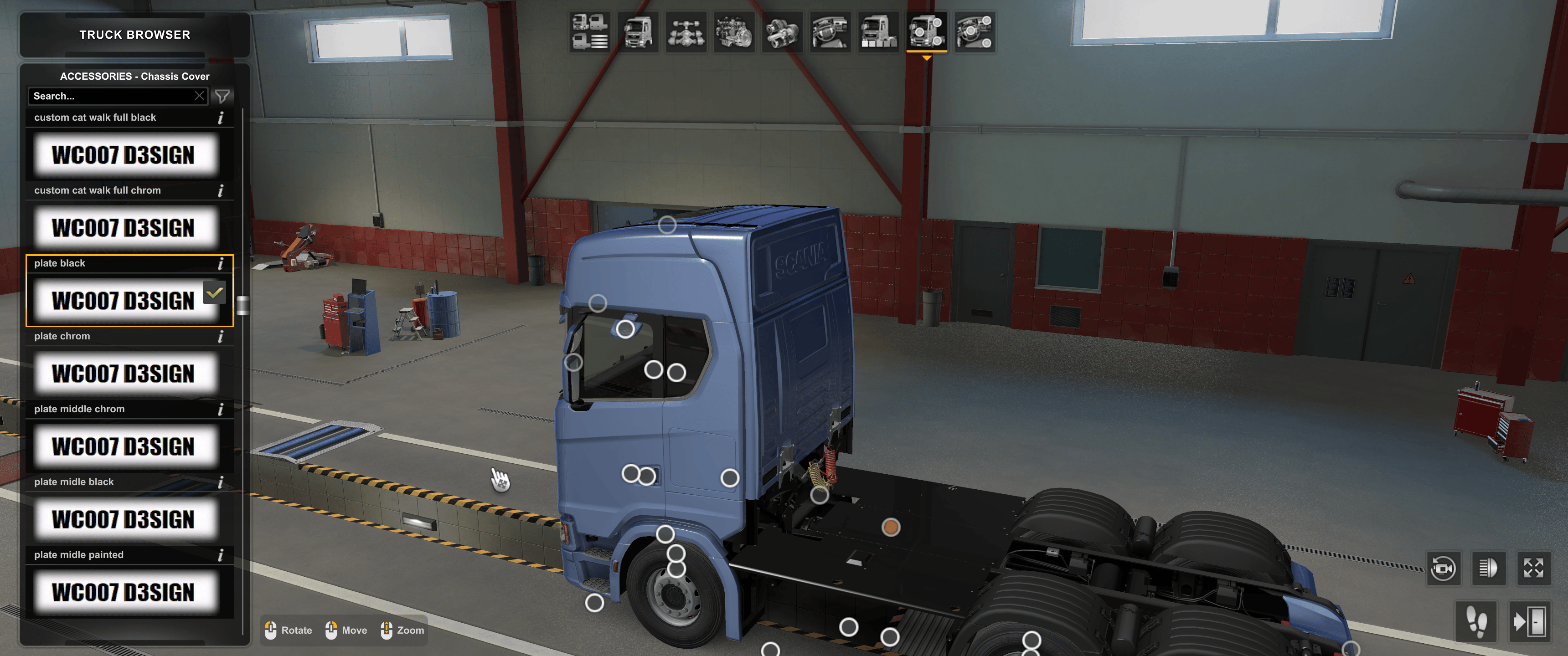 chassis cover tuning part] Scania NG chassi plate cover - Payhip
