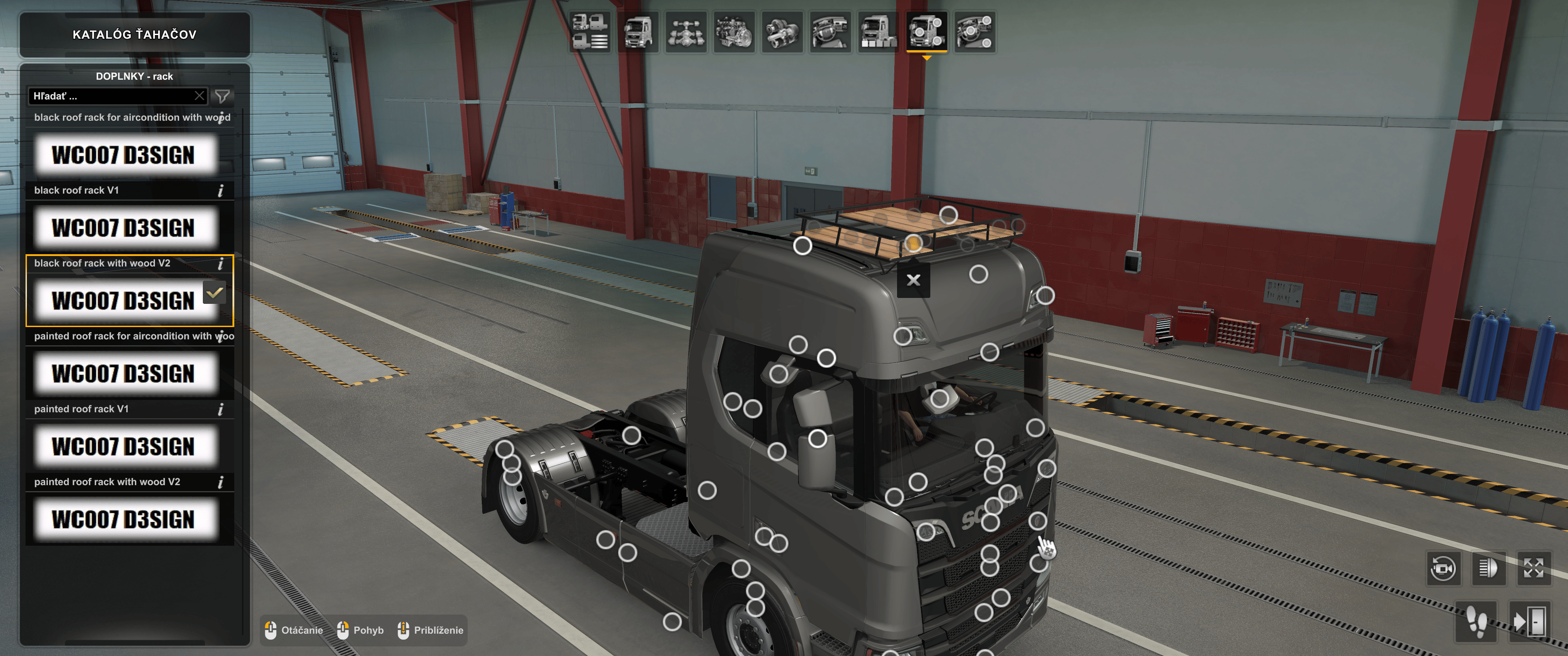 *[rack tuning part] Scania NG roof rack with wood decor V2 - Payhip