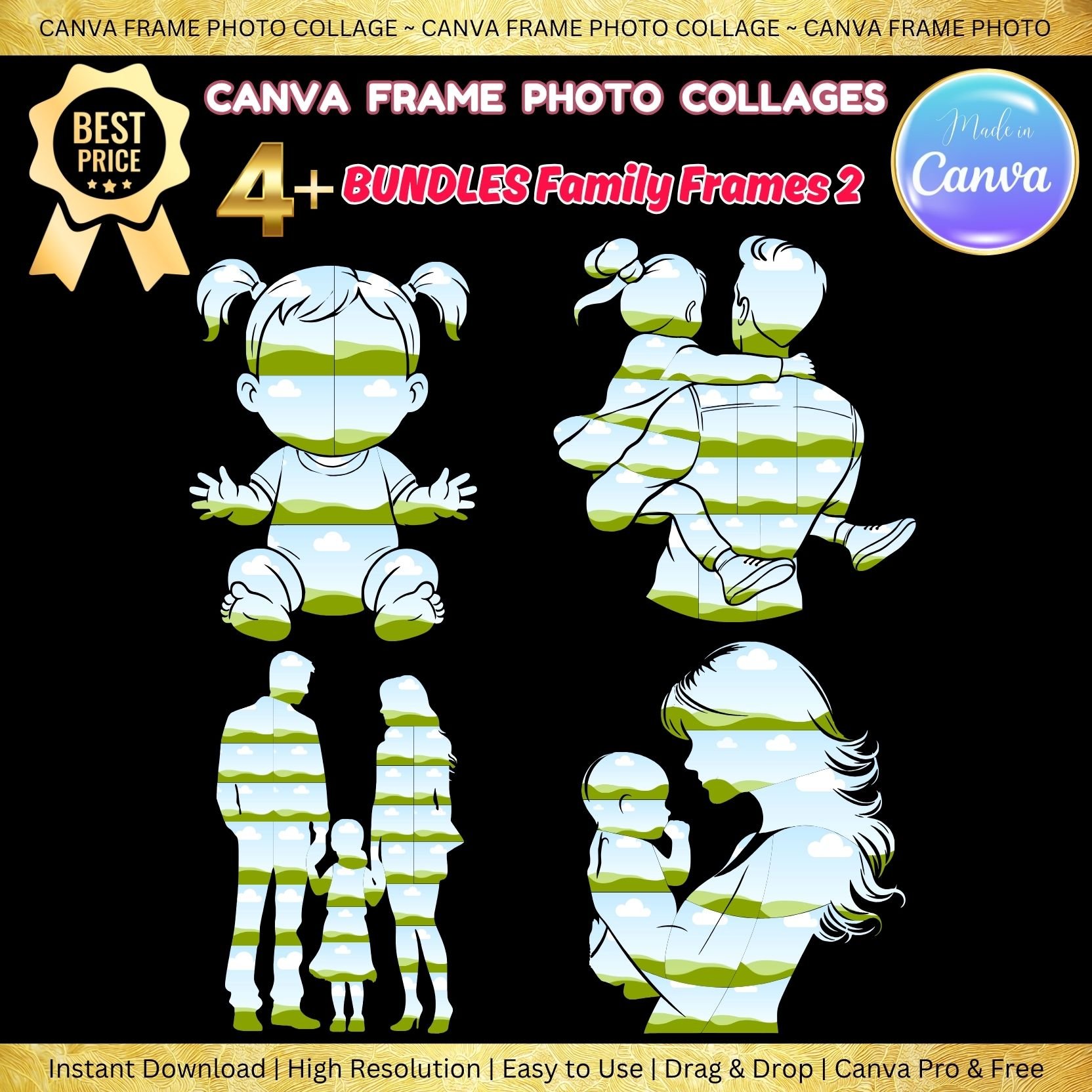 (SAVE 20%) 4 BUNDLES Family Frames 2 - Payhip