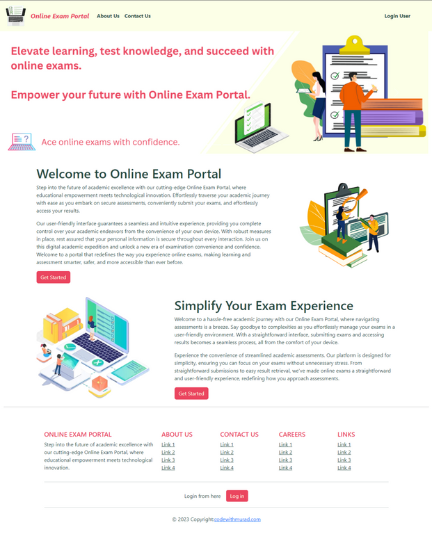 online-exam-portal-springboot-reactjs-homepage