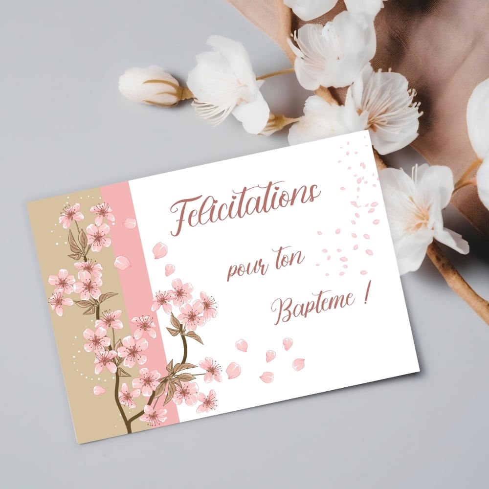 4 cartes de félicitations pour baptême JW