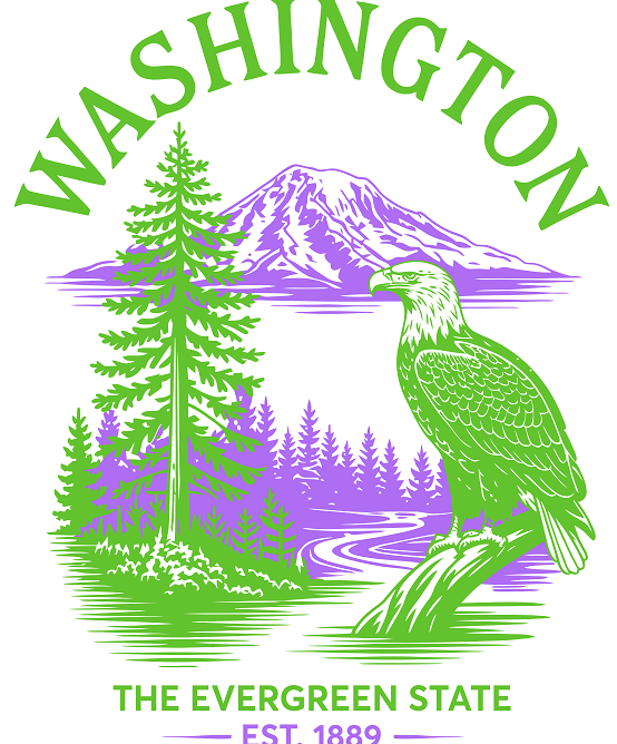 US States Cityscape Frame Artwork