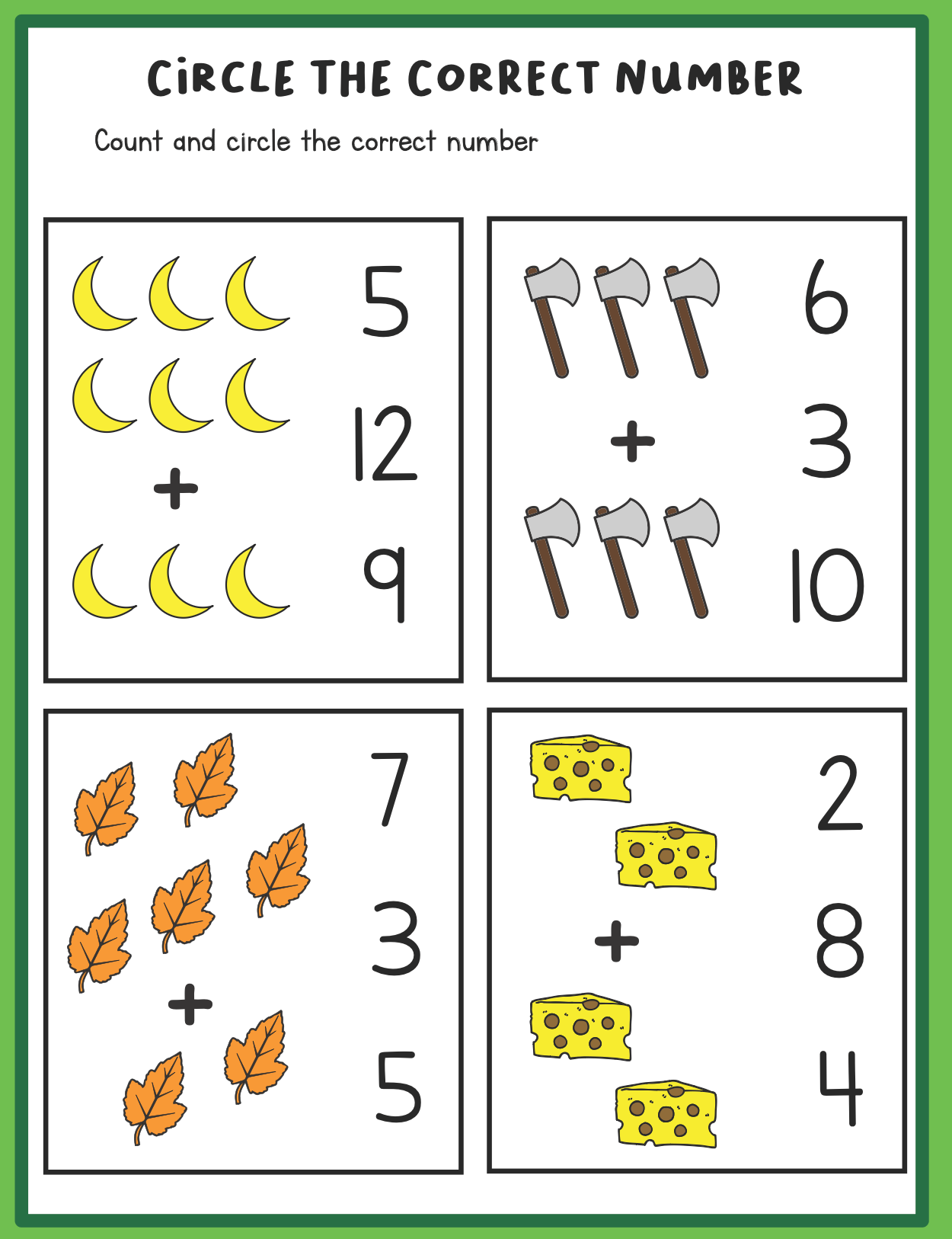 Addition Exercises with Fun– Early Math Activities for Kids - Payhip
