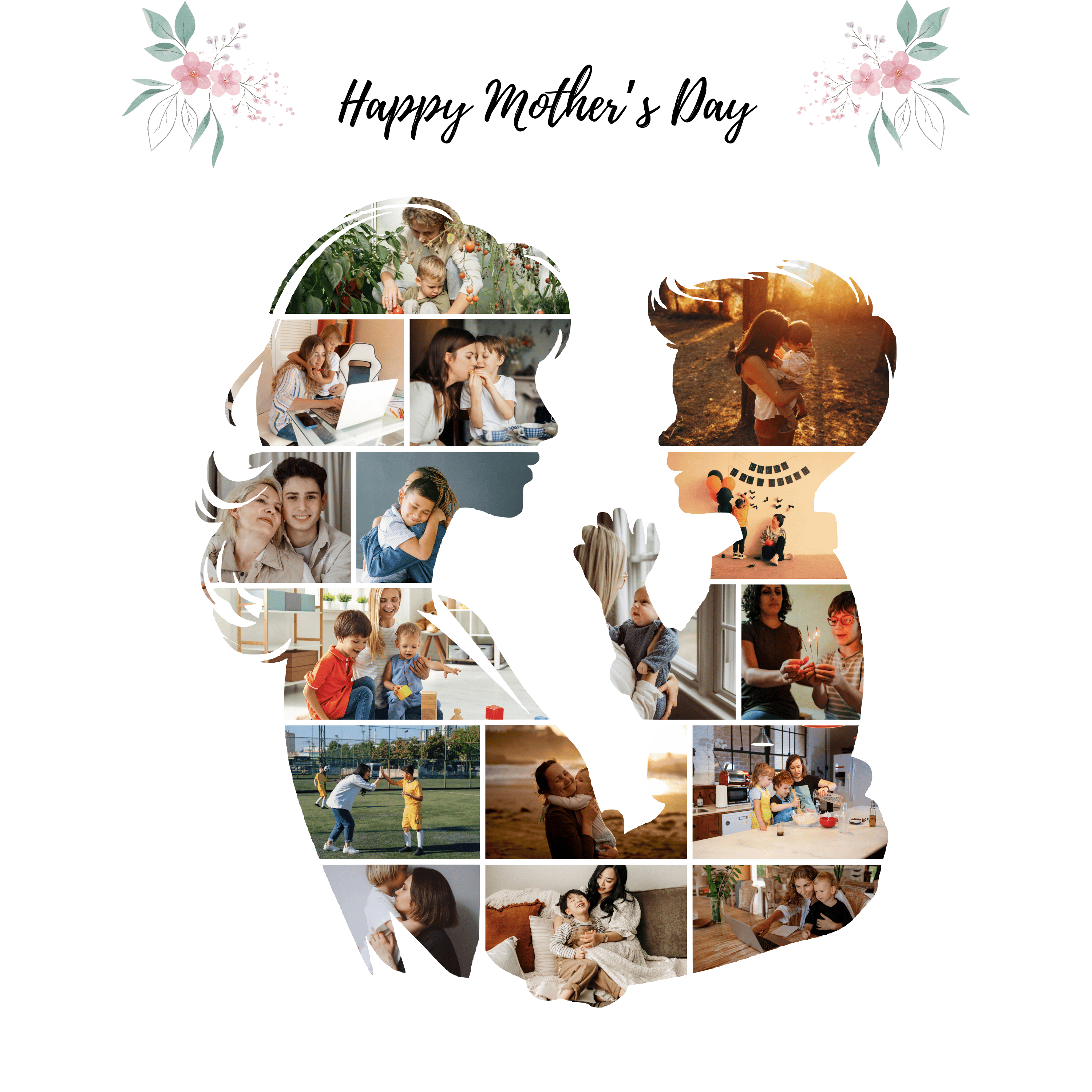 Mom Picture Collage 1 Mothers Day Gift Editable Canva Template - Payhip