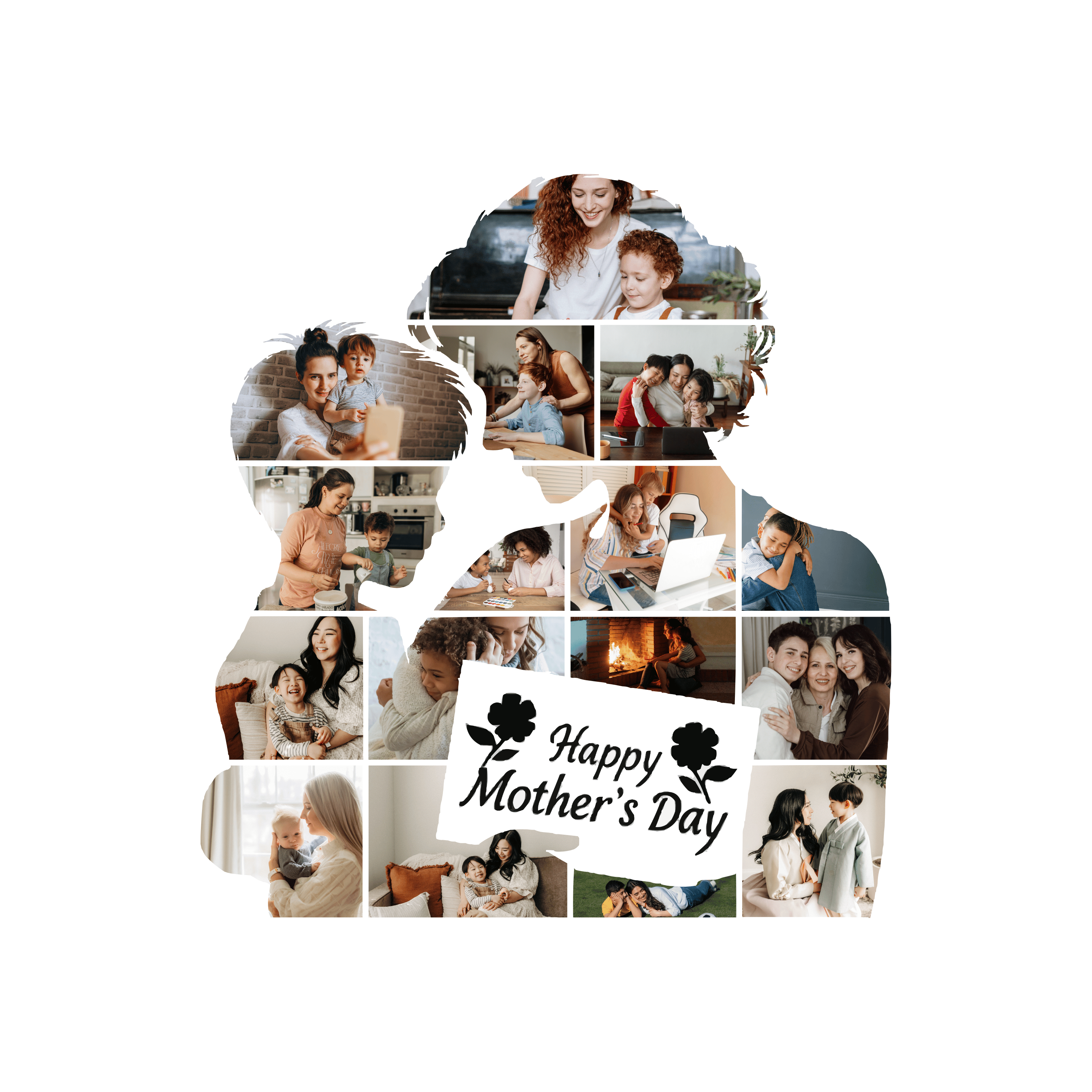 Mom Picture Collage 2 Mothers Day Gift Editable Canva Template - Payhip