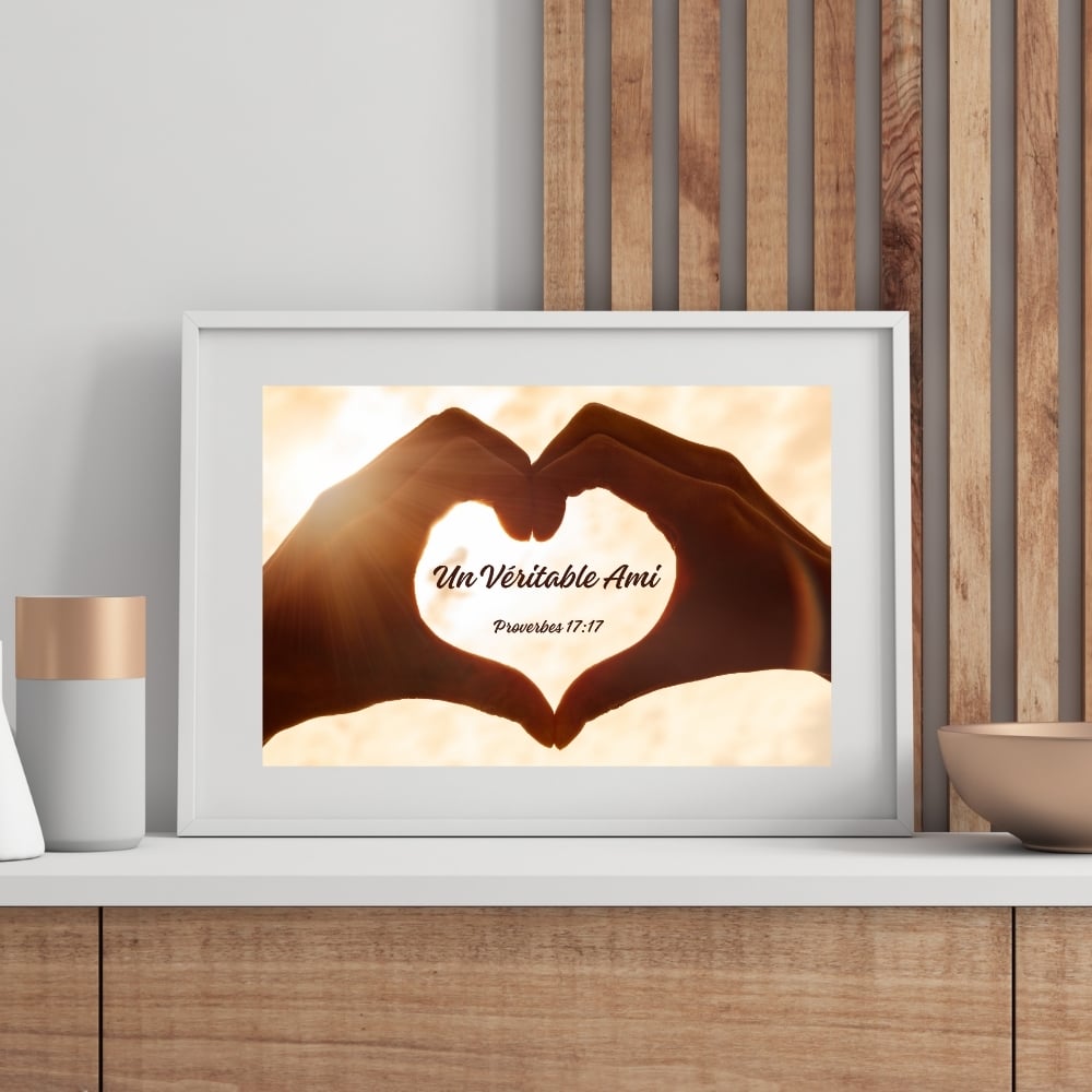 4 images inspirées du Proverbes 17:17 - Un véritable Ami - PDF A4