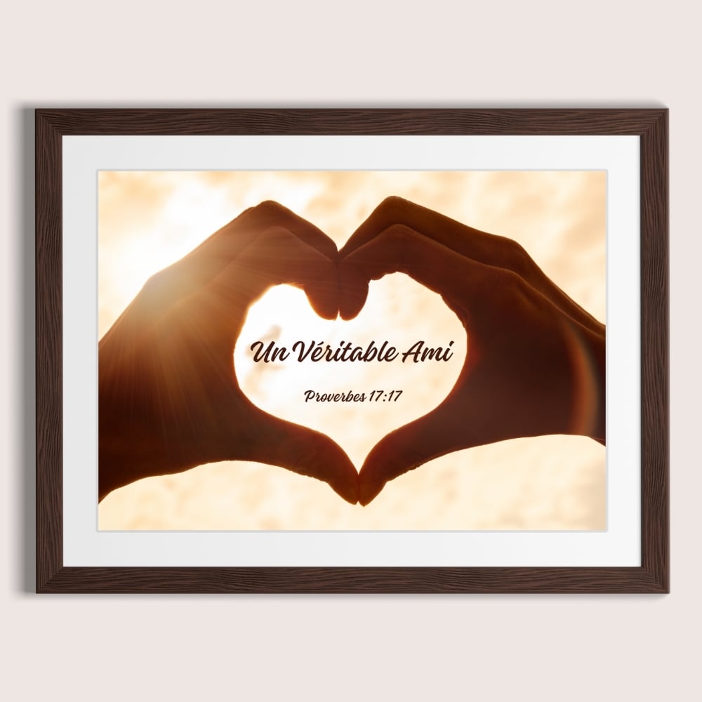 4 images inspirées du Proverbes 17:17 - Un véritable Ami - PDF A4