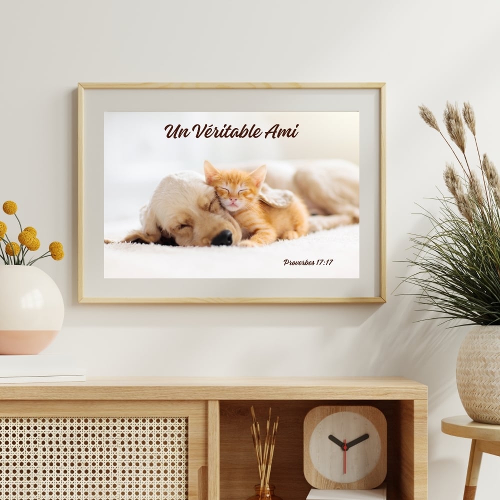4 images inspirées du Proverbes 17:17 - Un véritable Ami - PDF A4