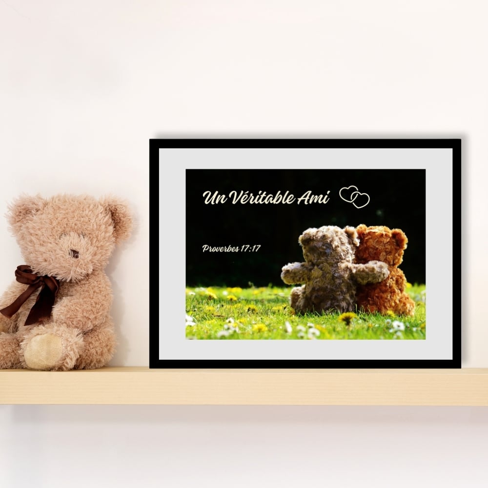 4 images inspirées du Proverbes 17:17 - Un véritable Ami - PDF A4
