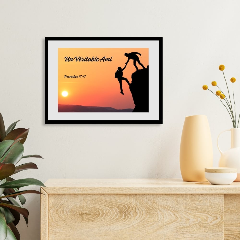 4 images inspirées du Proverbes 17:17 - Un véritable Ami - PDF A4