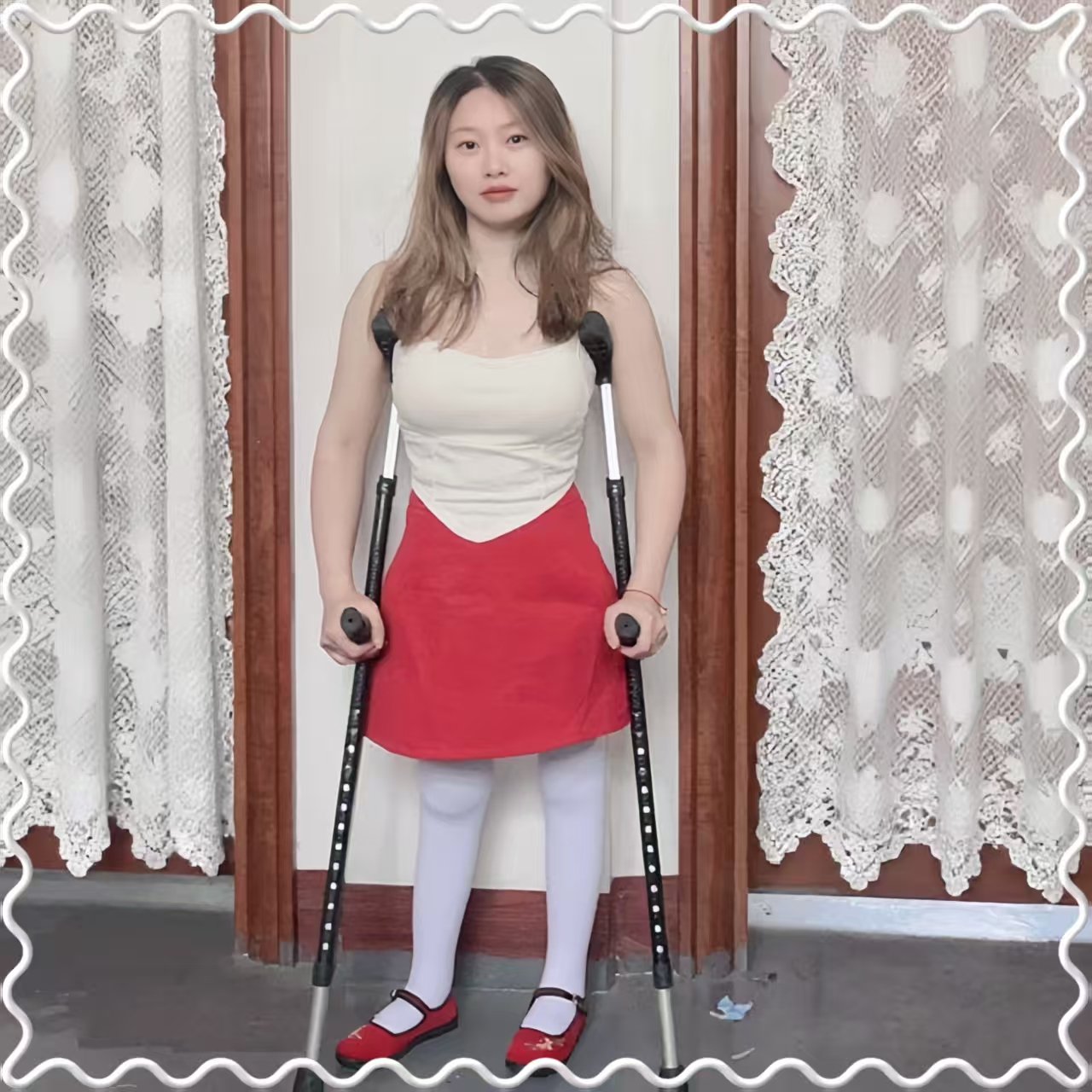 Miki: Polio Girl - Red Shoes and White Socks - Payhip