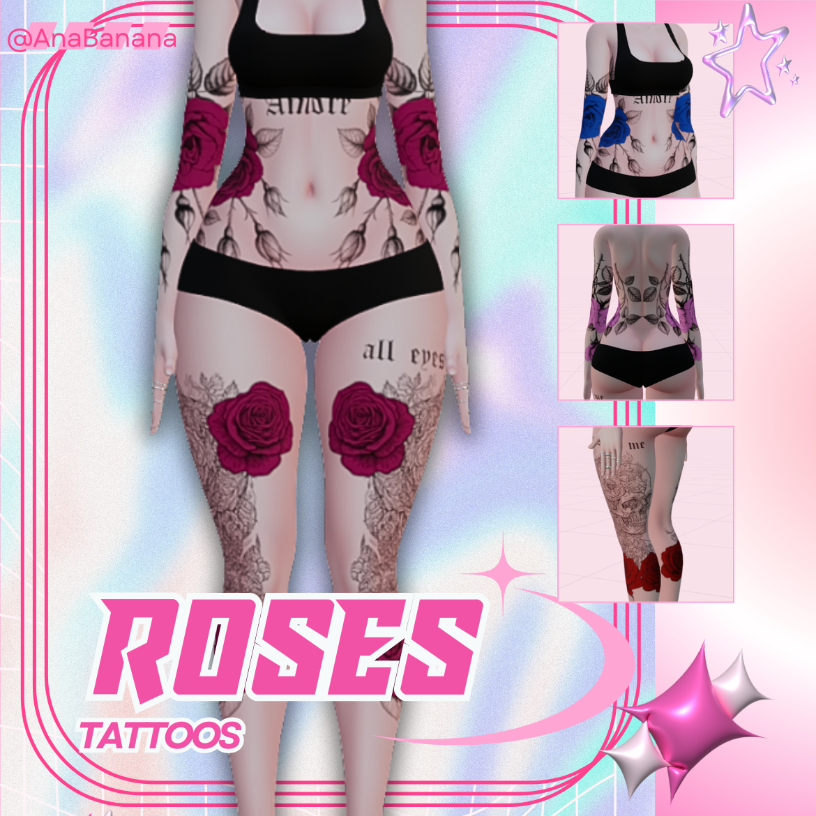 🌹 Roses Tatts | Vrbase Egirl 
