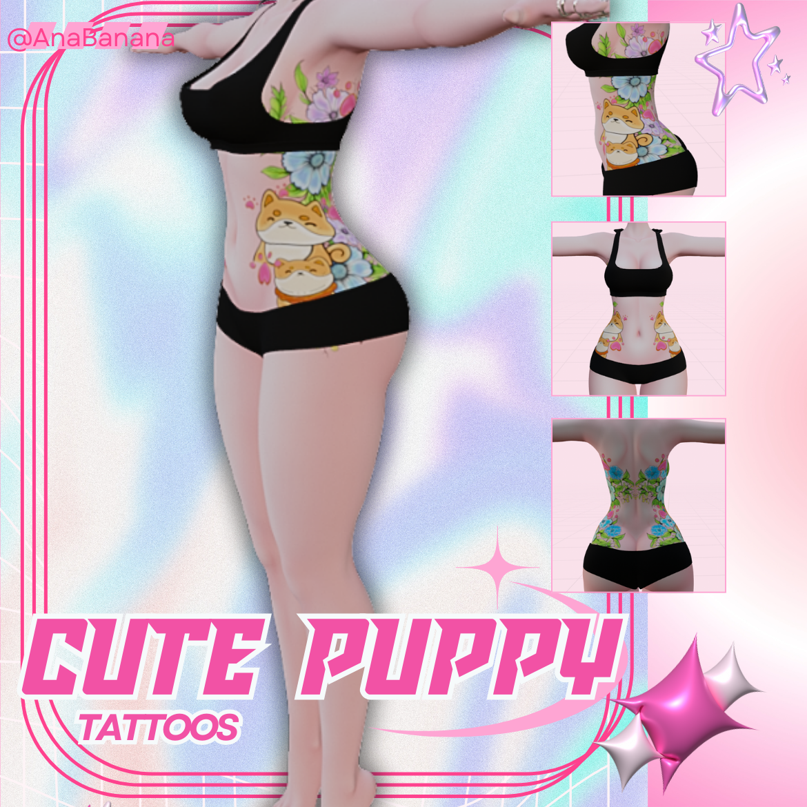 🐶 Cute Puppy Tatts | Vrbase Egirl 