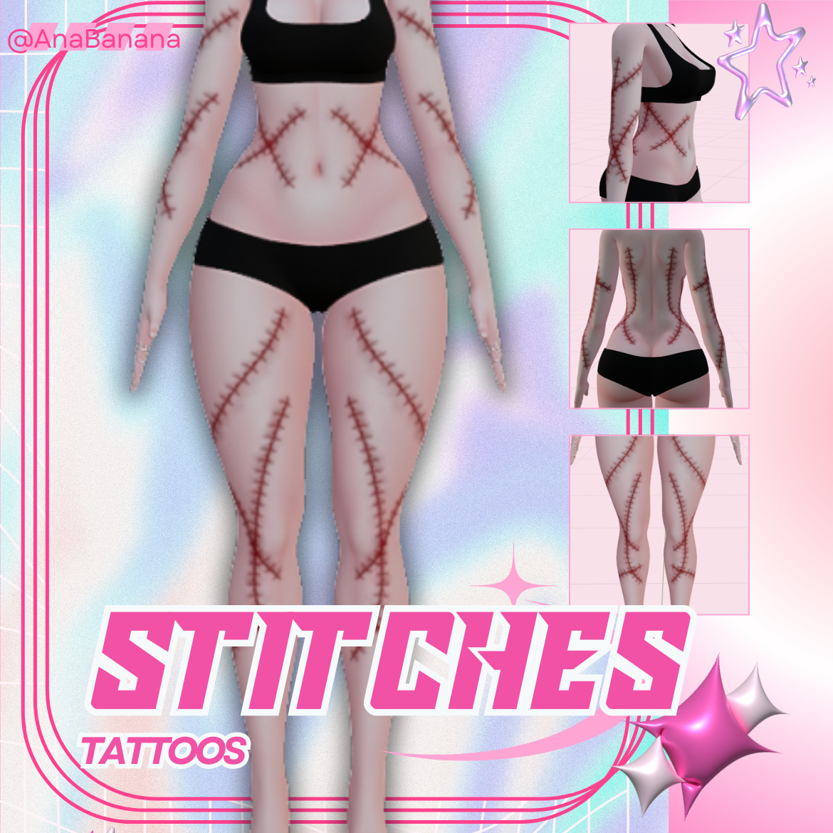 🔪 Stitches Lover Tatts | Vrbase Egirl 