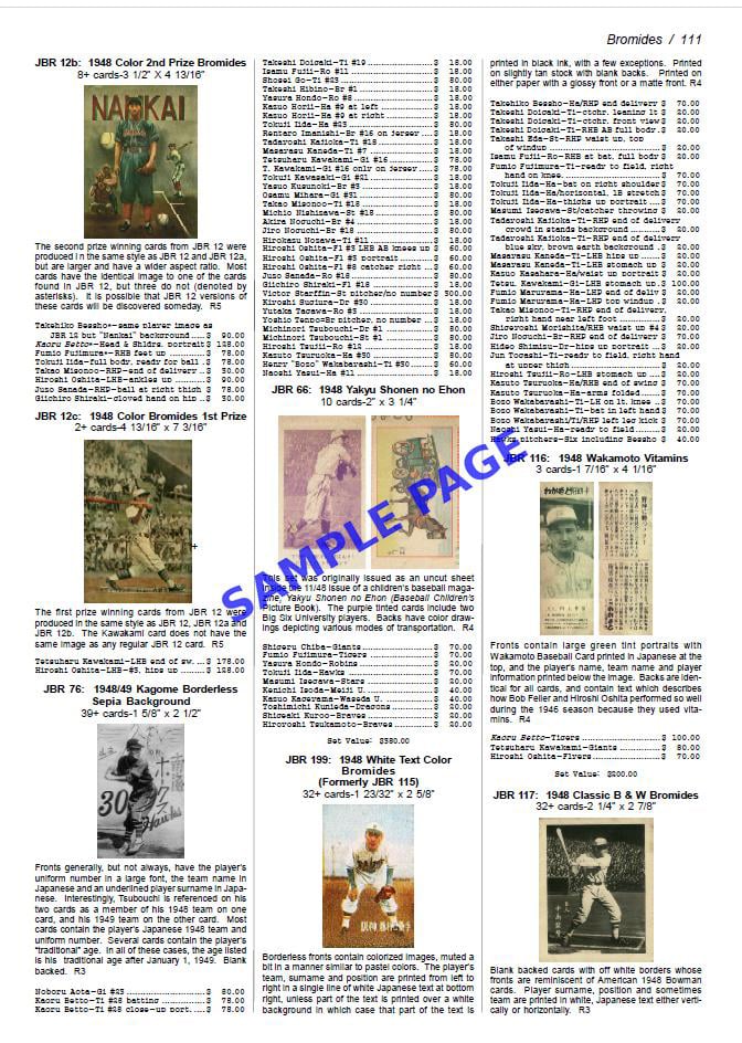 Newly Revised - 2025 Japanese Baseball Cards Checklist