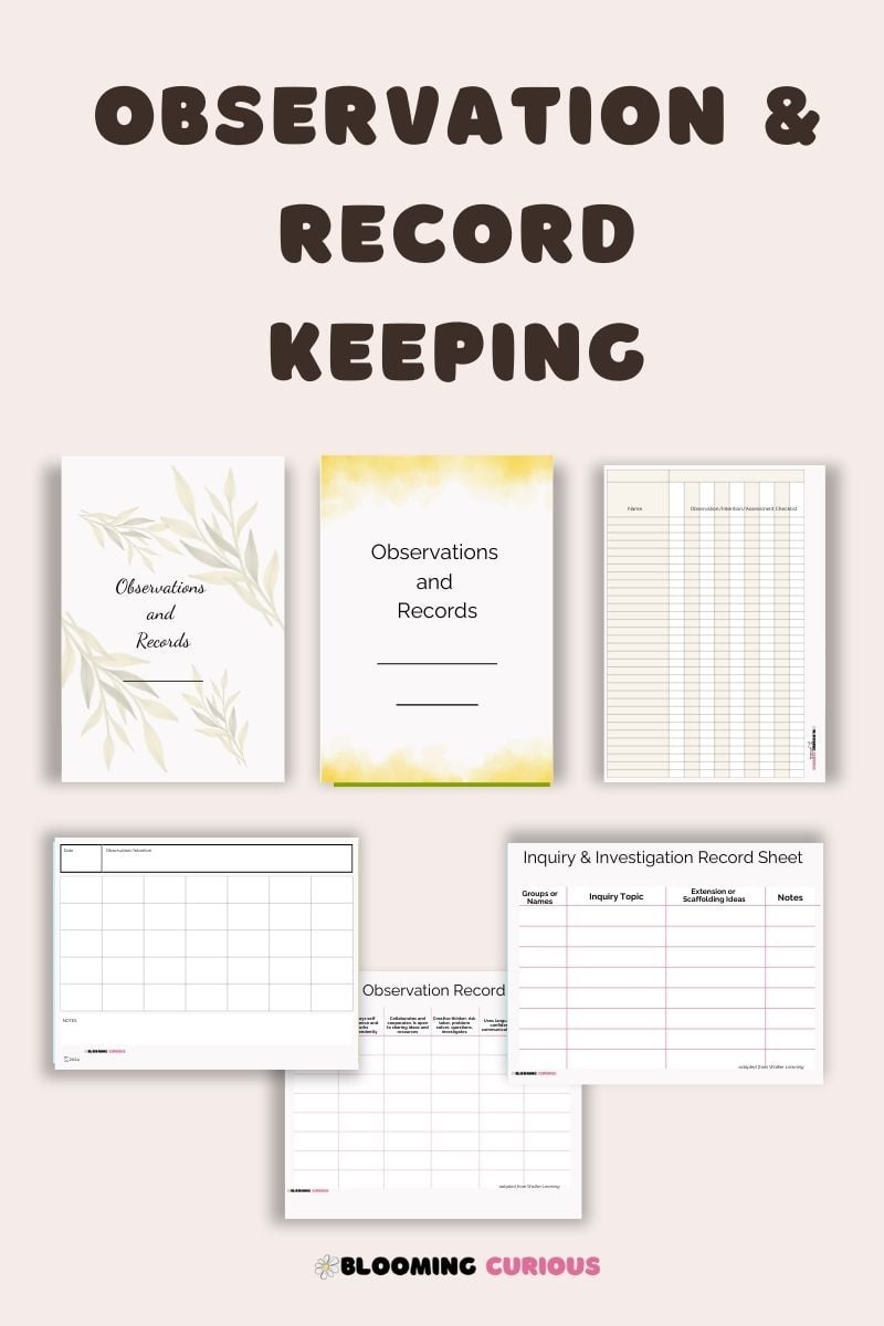 Observation and Record Keeping Template for Teachers