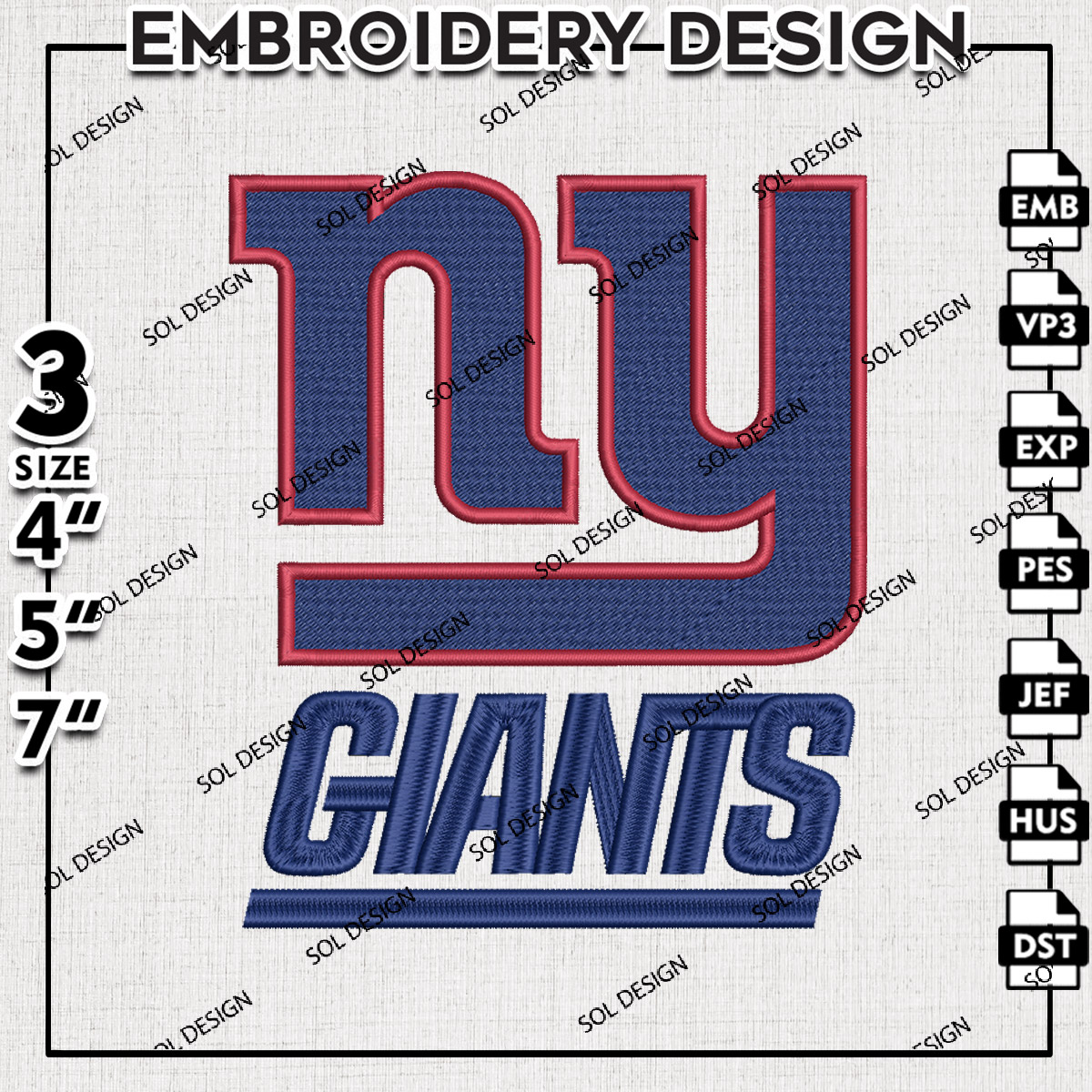New York Giants Football Embroidery files, Giants NFL Logo Embroidery  files, NFL Teams, Football, Digital Download | EMB_SPORT_16 - Payhip, image size:1200x1200