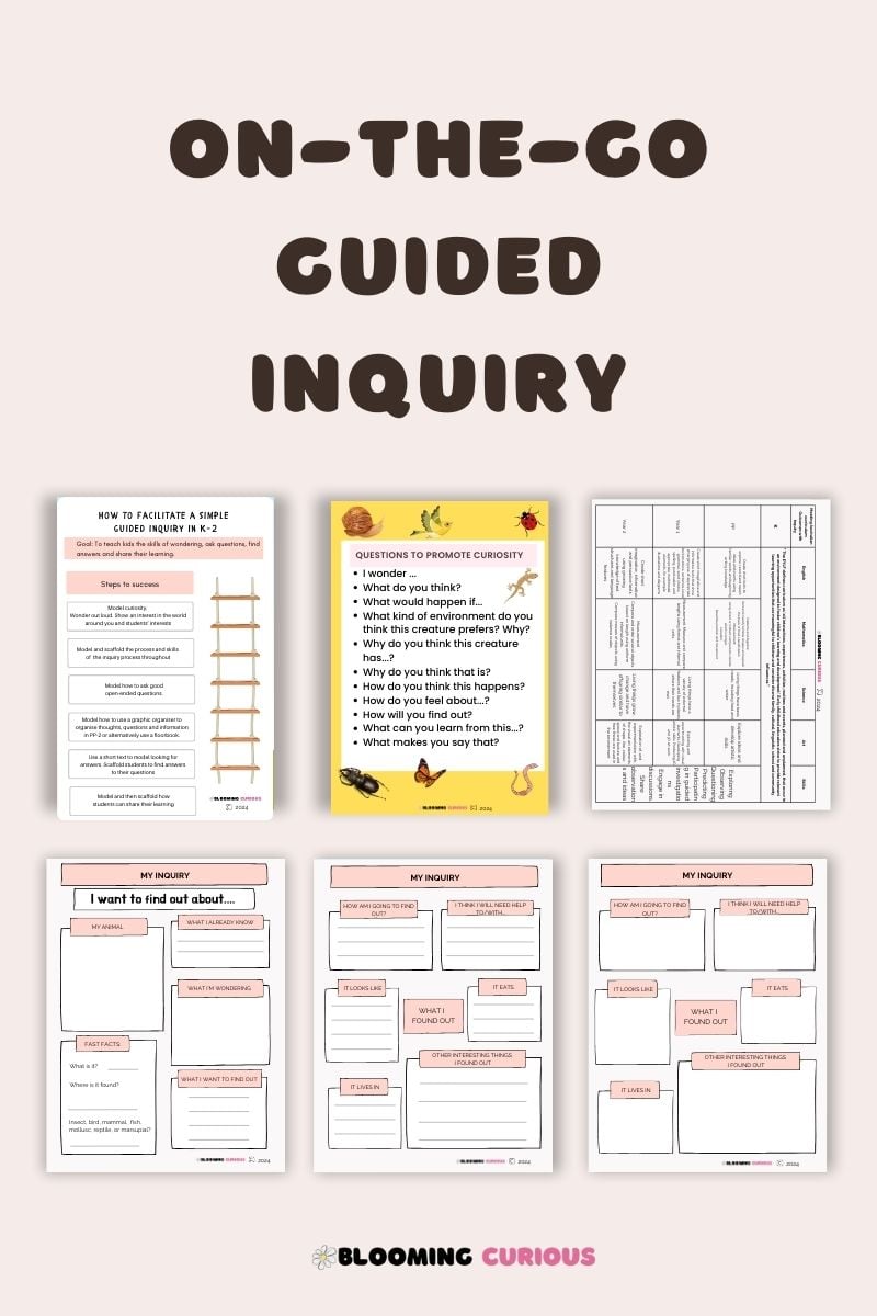 on-the-go teachable moments guided Inquiry graphic organiser