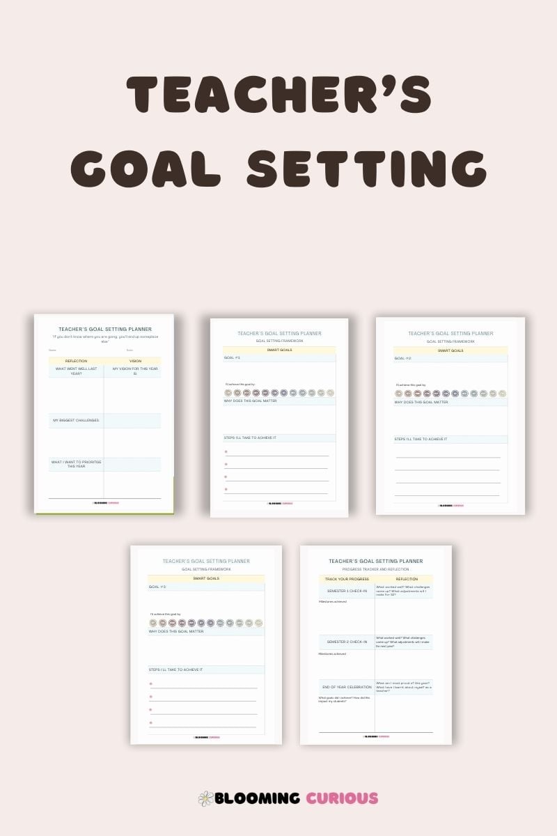 Teachers Goal Setting Planner