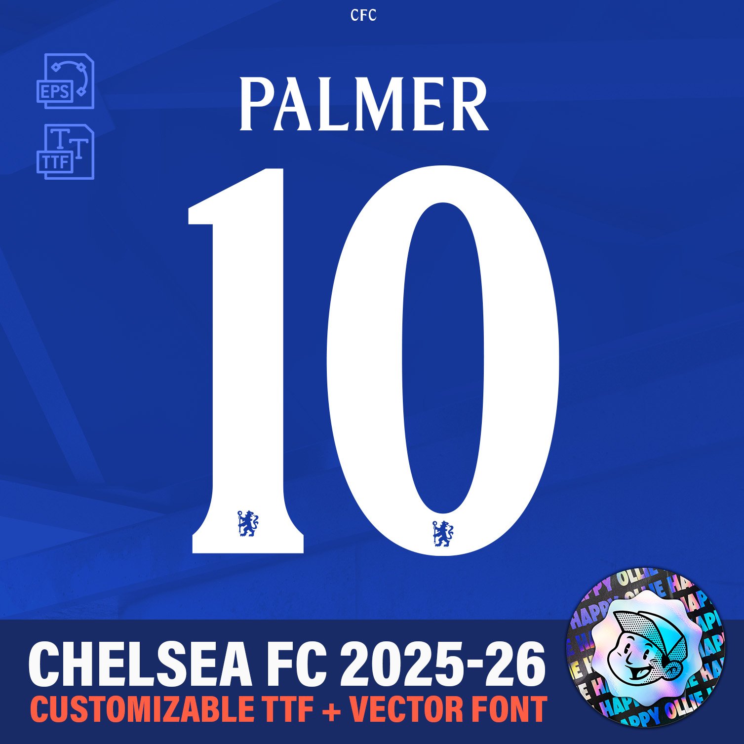 Chelsea FC font jersey 25-26 vector 2025 pdf, svg, ttf Chelsea Football ...
