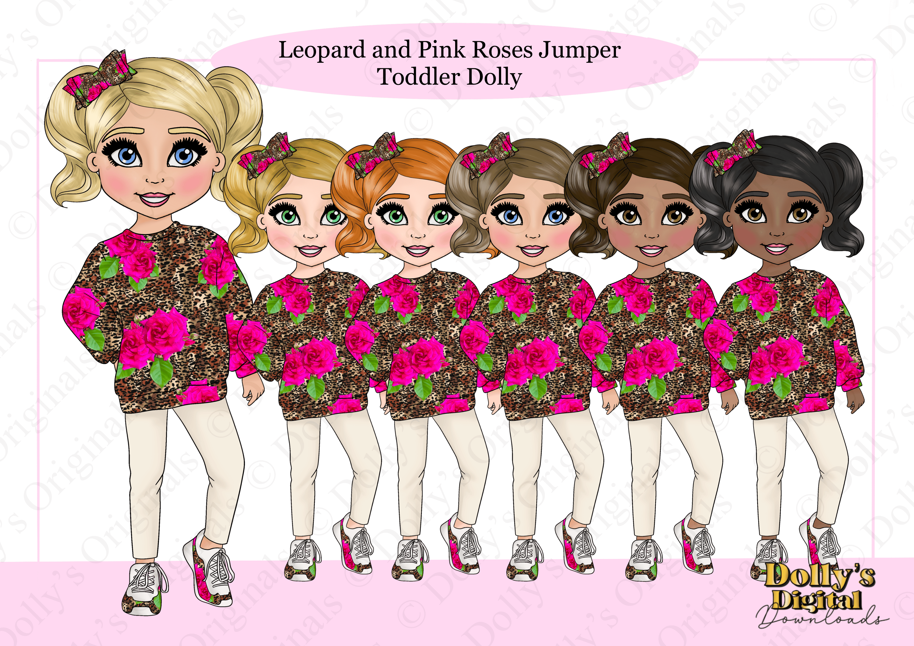 Leopard and Pink Roses Jumper Toddler Girl - Payhip