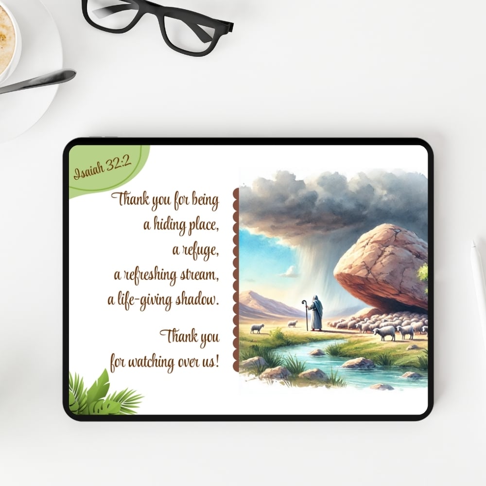 Shepherds / Elders - Thank You Card JW- Isaiah 32:2 - PDF & JPG Download