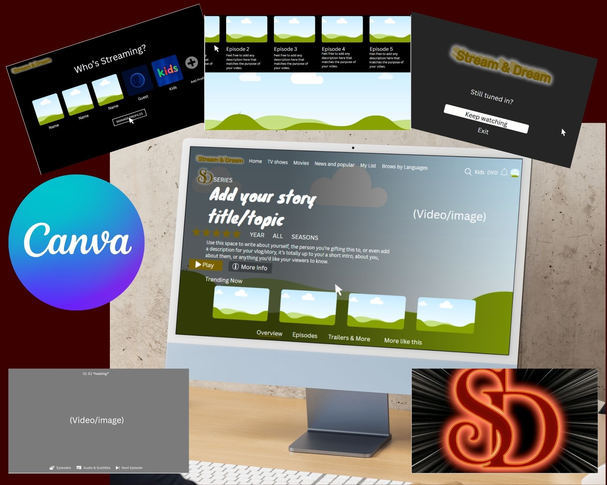 Editable Canva Video Reel Template. Cinematic Slideshow for Birthday ...