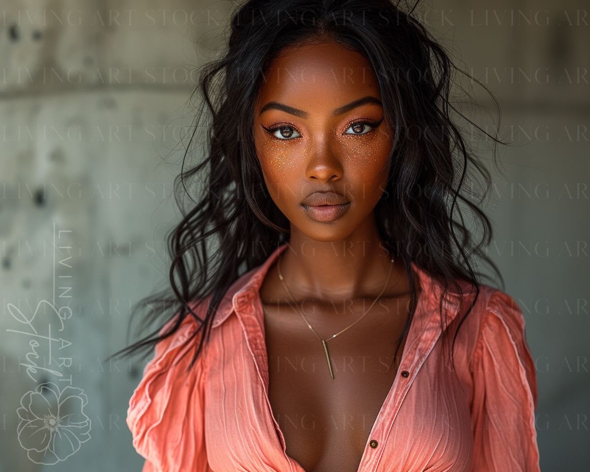 Black women editorial beauty stock photo