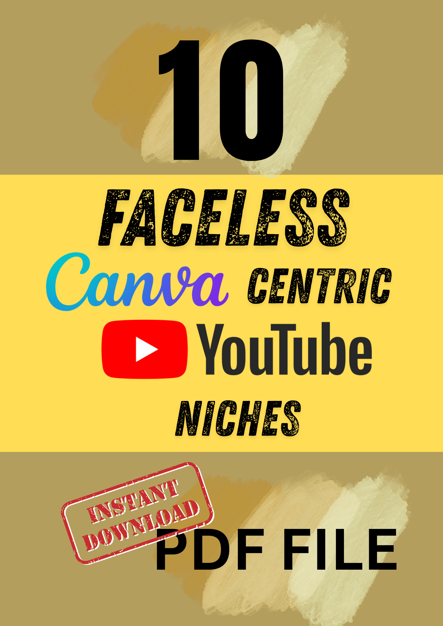 Face Less Youtube Channel Worksheet.pdf 10 Faceless Canva Centric Youtube Niches List PDF