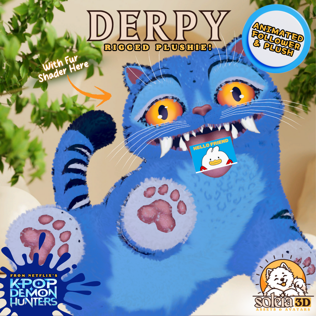 Derpy! Rigged Tiger Plushie & Follower (KPop Demon Hunters)