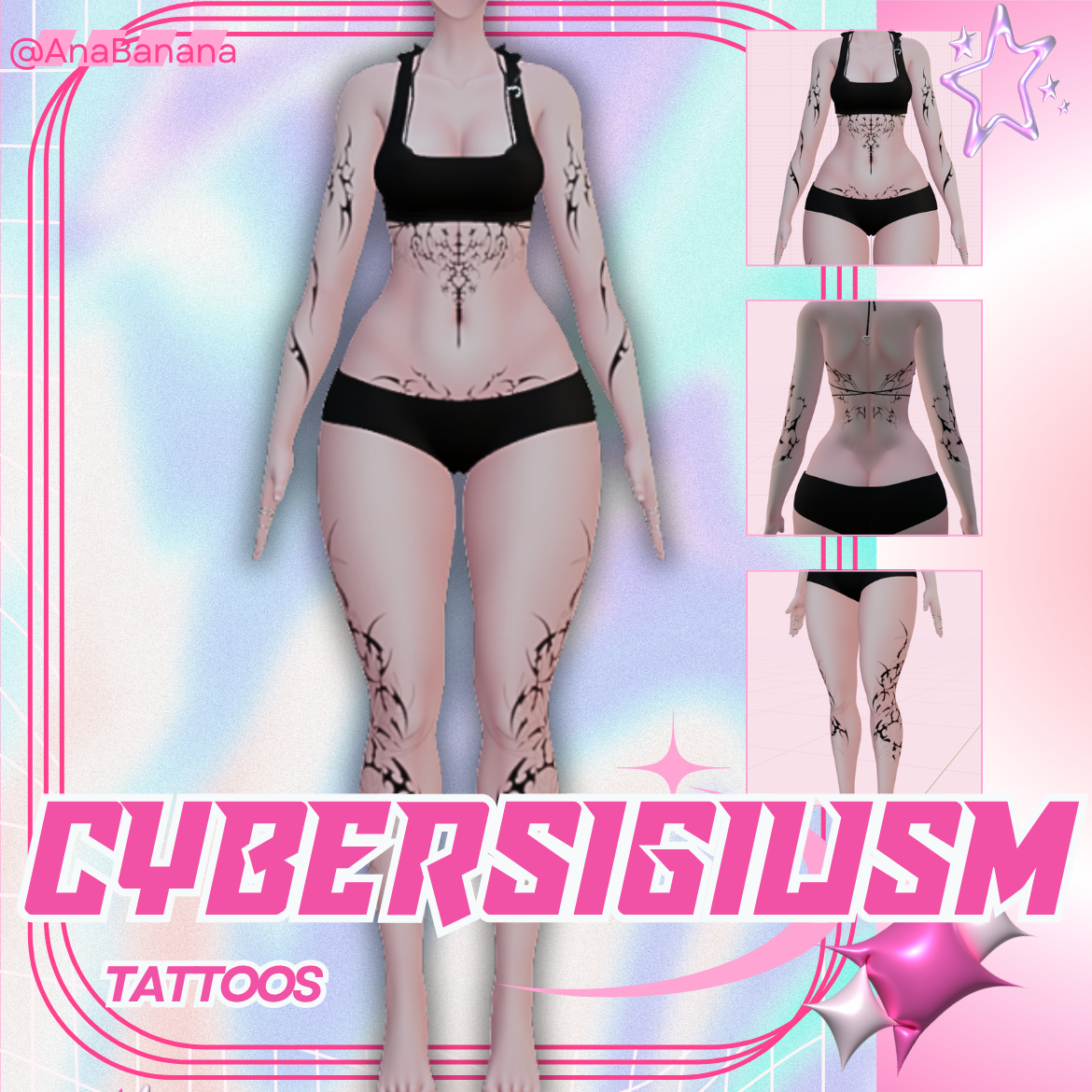 ☠️ Cybersigilism Tatts | Vrbase Egirl 