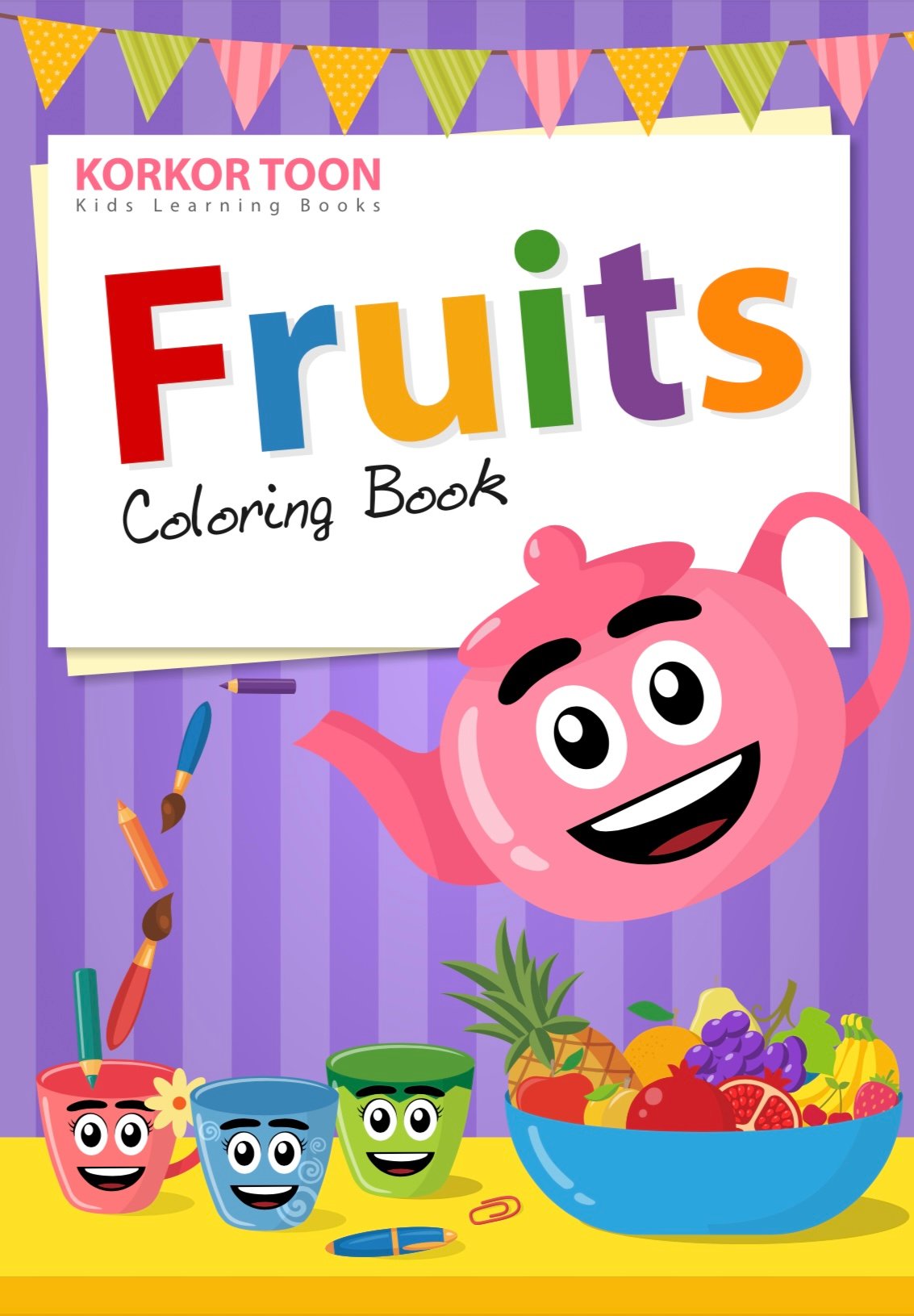 🍓🍌 Fruits Coloring Book for Kids – Fun & Educational Printables 🎨 - Payhip