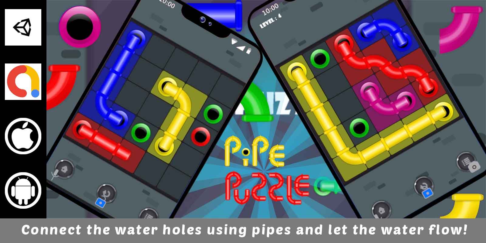 Pipe Puzzle Unity 2D Puzzle Game Template - Payhip