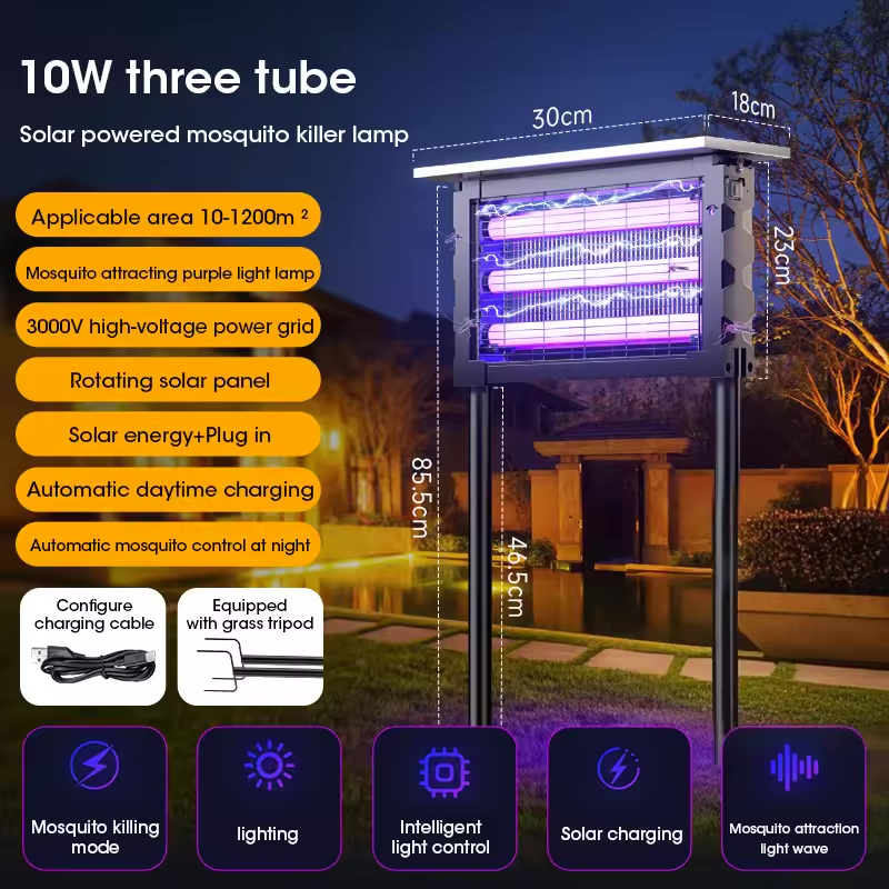 Solar Powered Mosquito Killer Lamp 10W