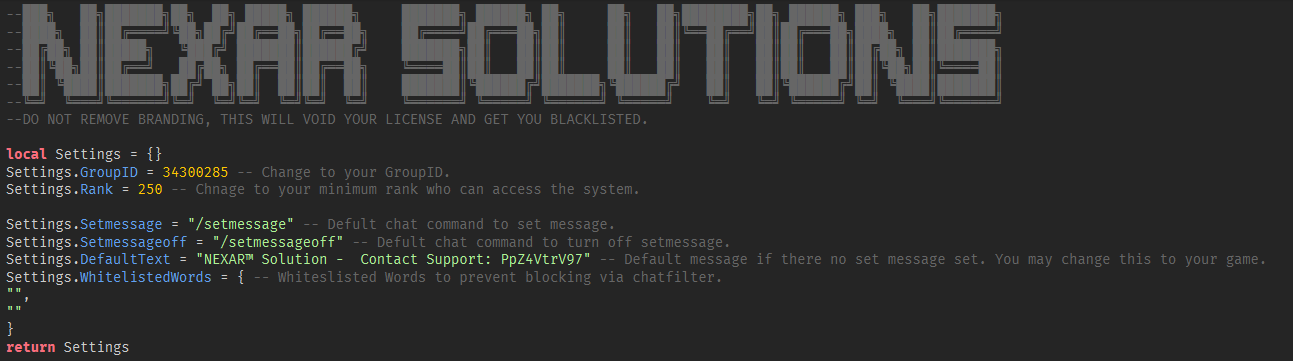Set Message System - Payhip