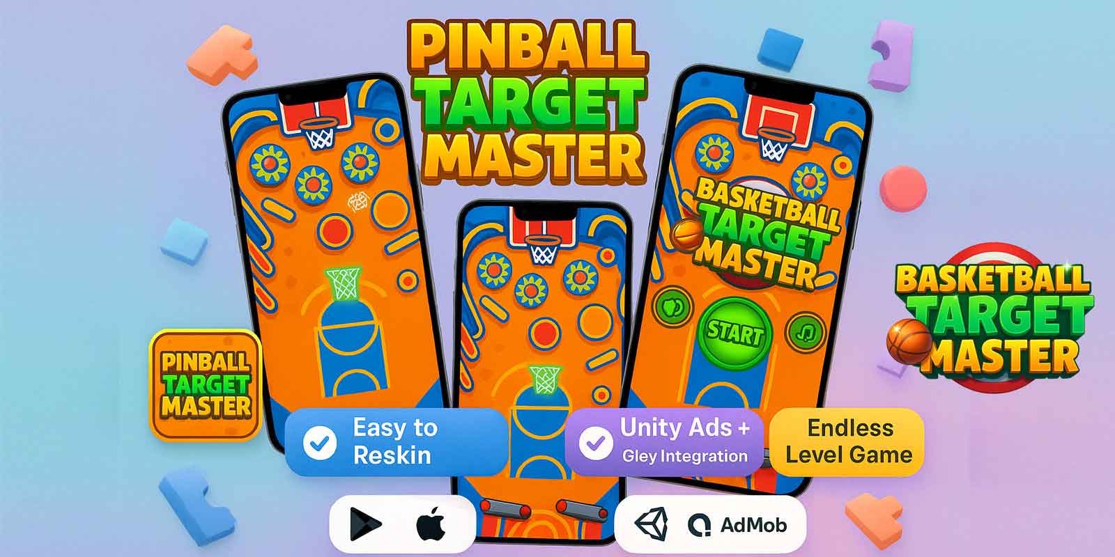 Pinball Target Master - Unity 2D Casual Game Template - Payhip