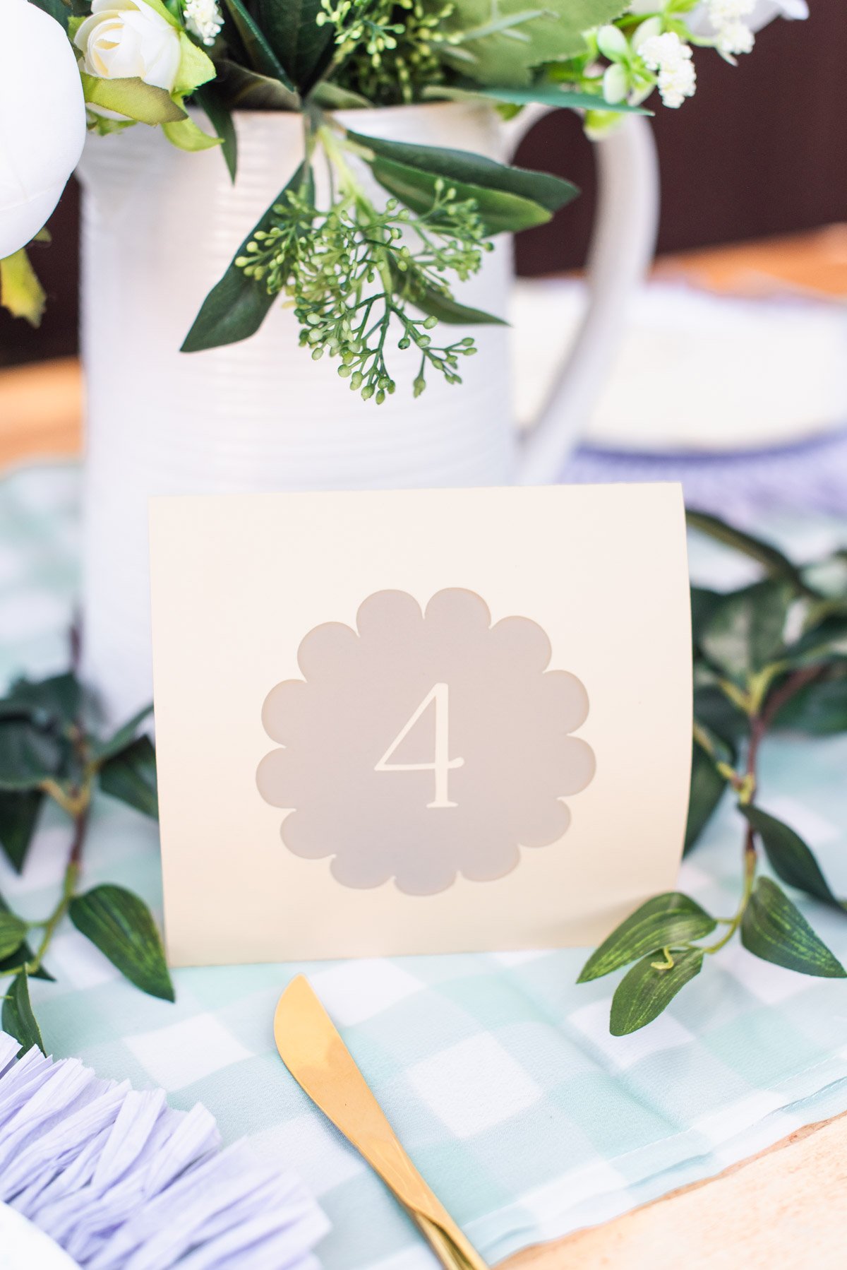 Easy Cricut Paper Table Number Luminaries for a Backyard Wedding