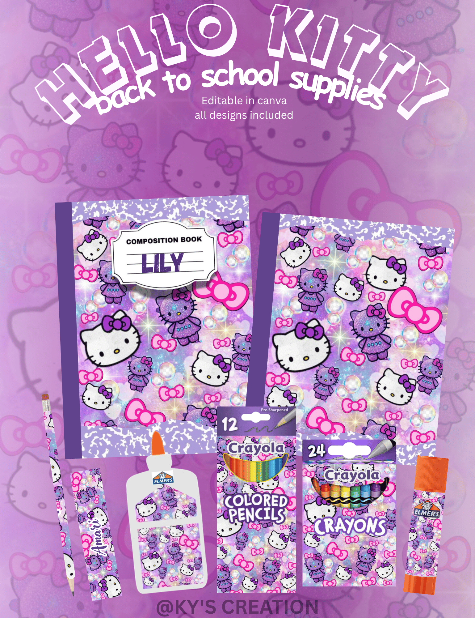 HELLO KITTY THEMED BACK TO SCHOOL TEMPLATES - Payhip