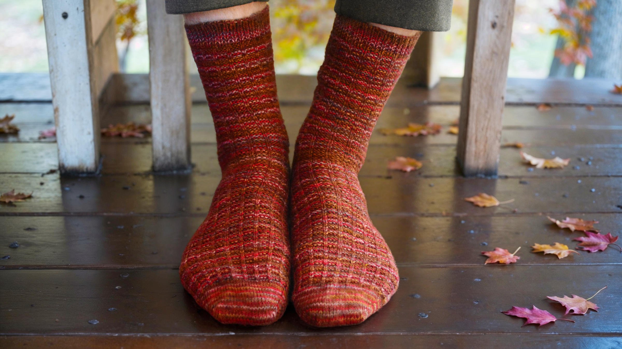 Textured waffle-weave knit Adventure Socks.