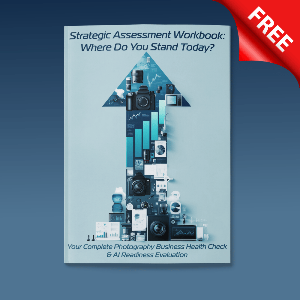 Cover of the Strategic Assessment Workbook – Complete Photography Business Health Check & AI Readiness FREE Guide