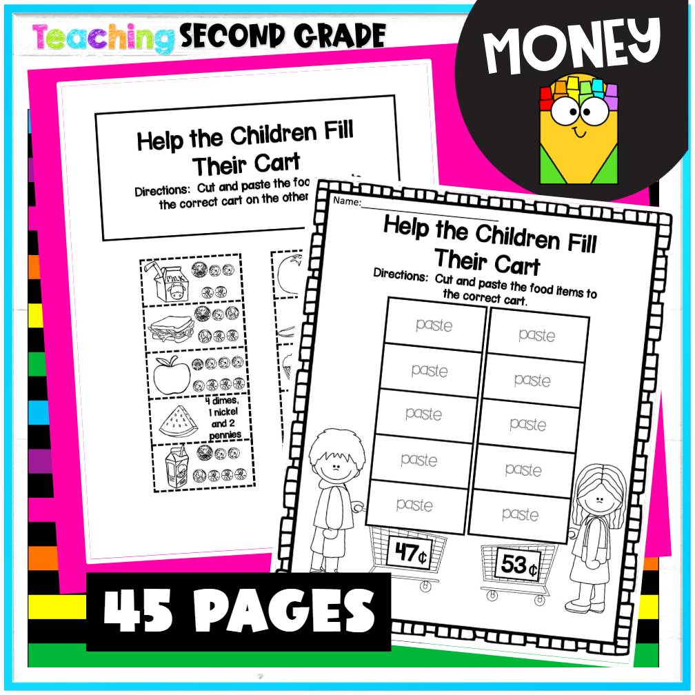 Money Worksheets Identify Counting Coins for 1st and 2nd Grade Morning Work