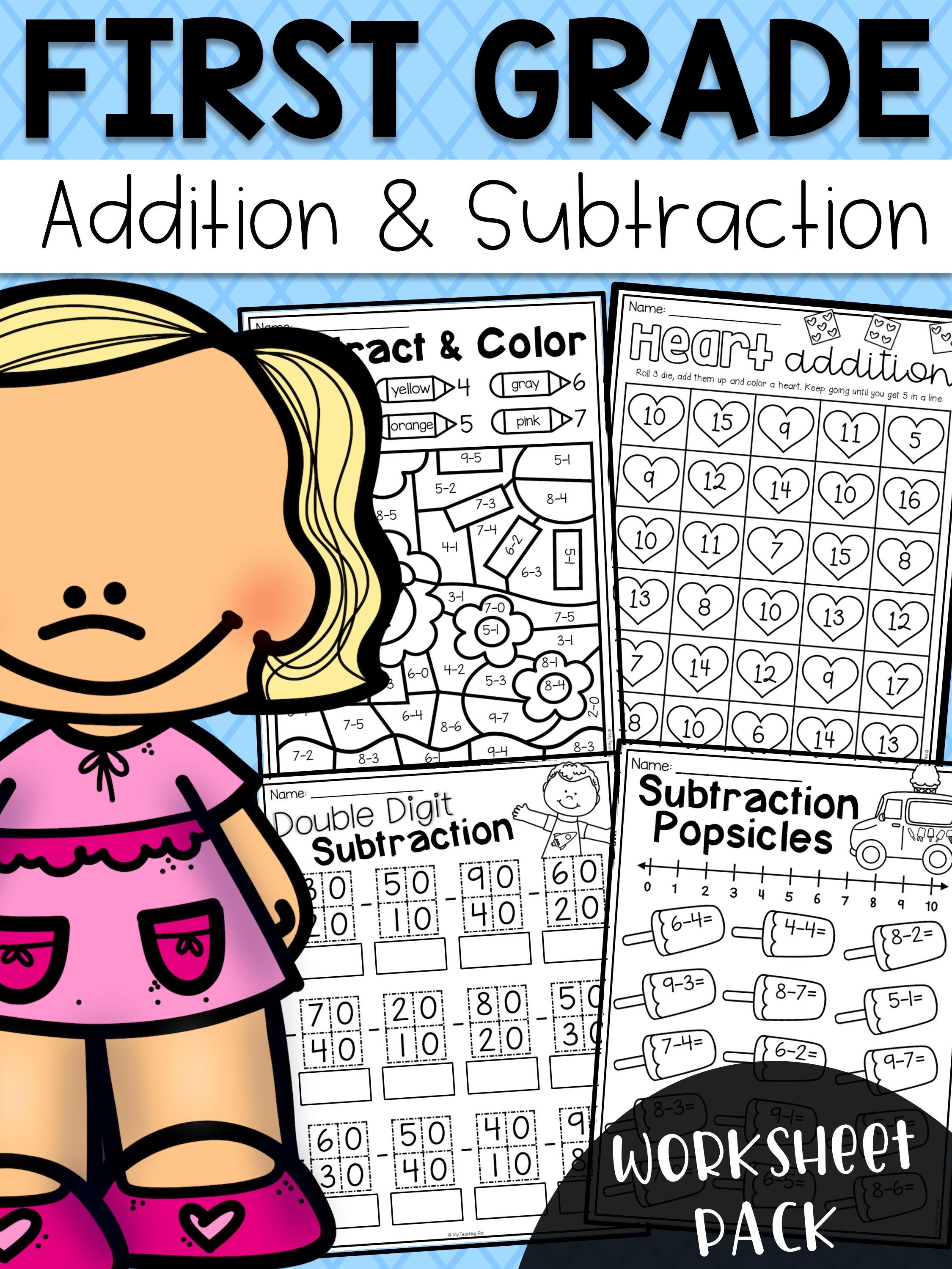 First Grade Addition and Subtraction Worksheets - Payhip