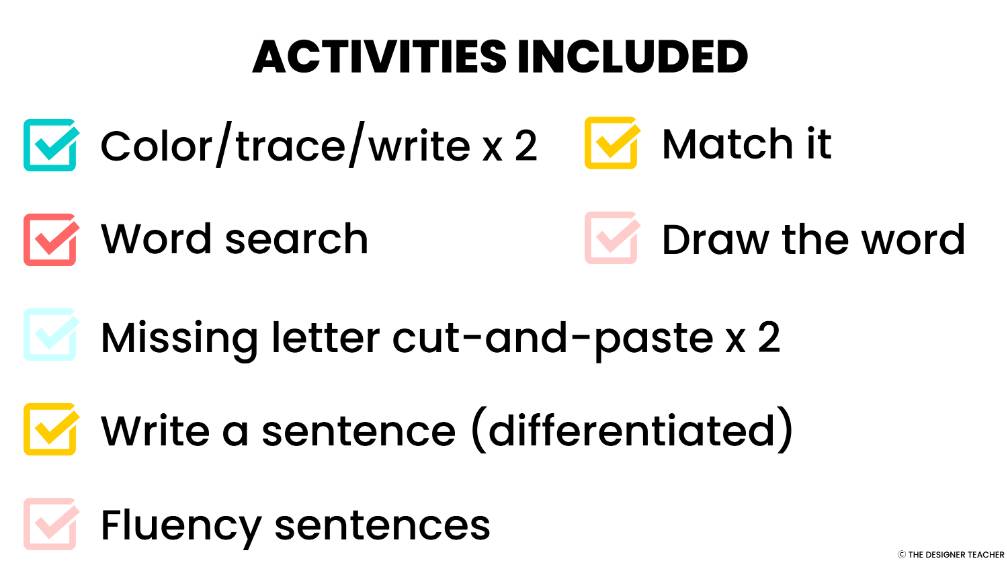 NO PREP Short I Worksheets CVC Word Work Short Vowel Phonics Activities