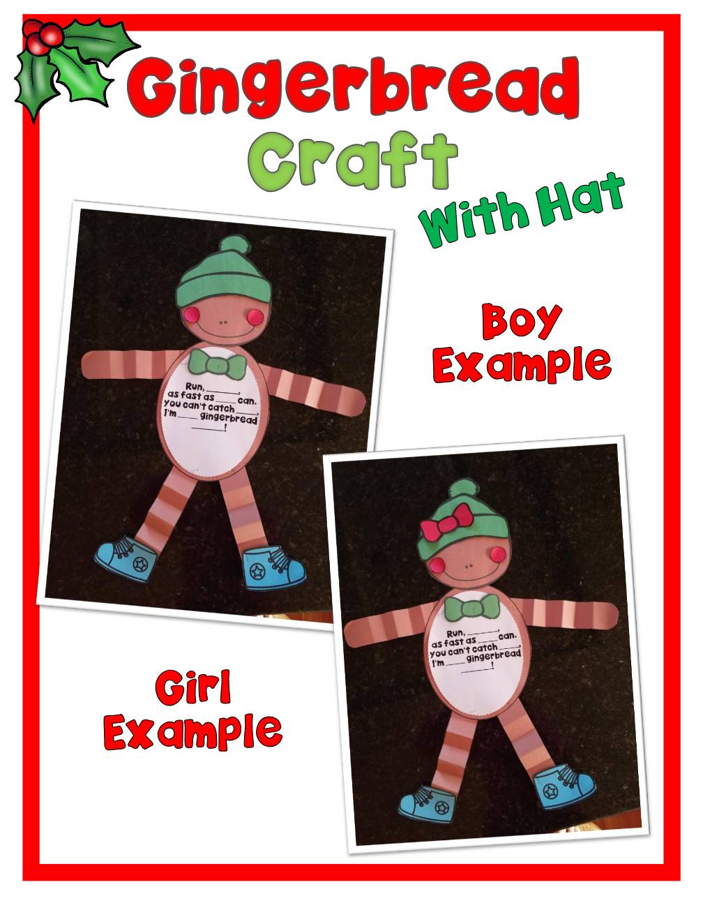 DOLLAR DEAL - Gingerbread Man Printables, Activities, and Christmas Craft